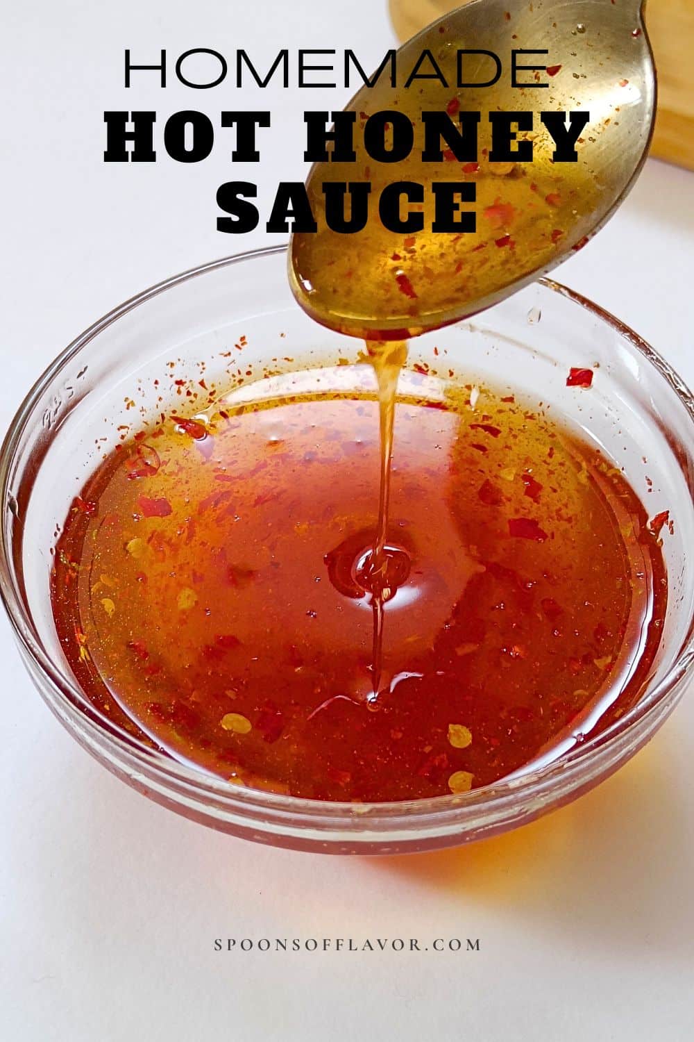 Spicy hot honey sauce in a bowl.